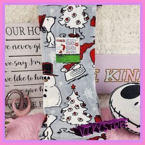 💕 NWT Snoopy Sherpa Backed Gray Throw Ultra Soft Blanket #7152 💕